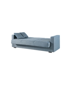 DIVANO LETTO "AFRODITE" 3 POSTI IN TESSUTO GRIGIO-BLU 212X80X87 CM